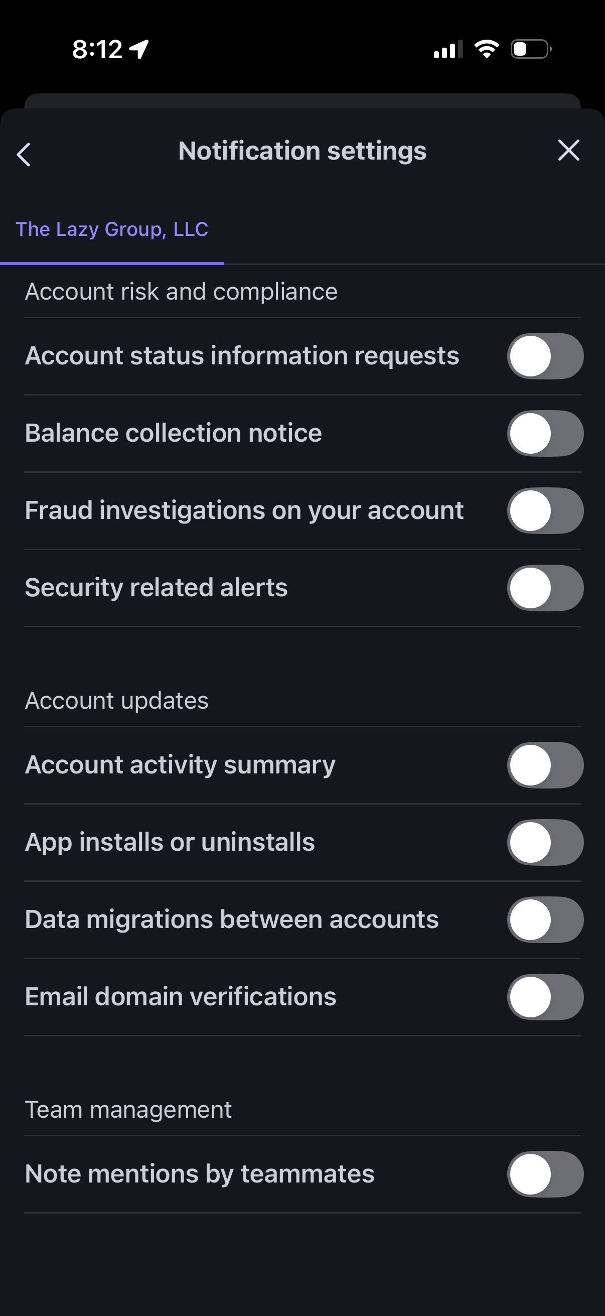 stripe-dashboard notifications screenshot